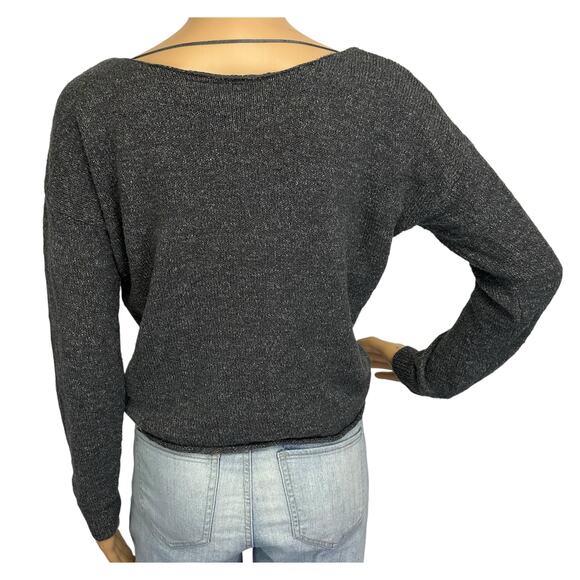 Roxy Rolling Hills Cinched Crop Sweater Gray Size S - Picture 6 of 12